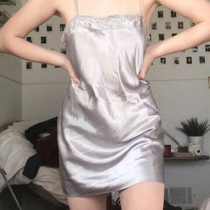 La Senza Vintage Silver Slip Dress 